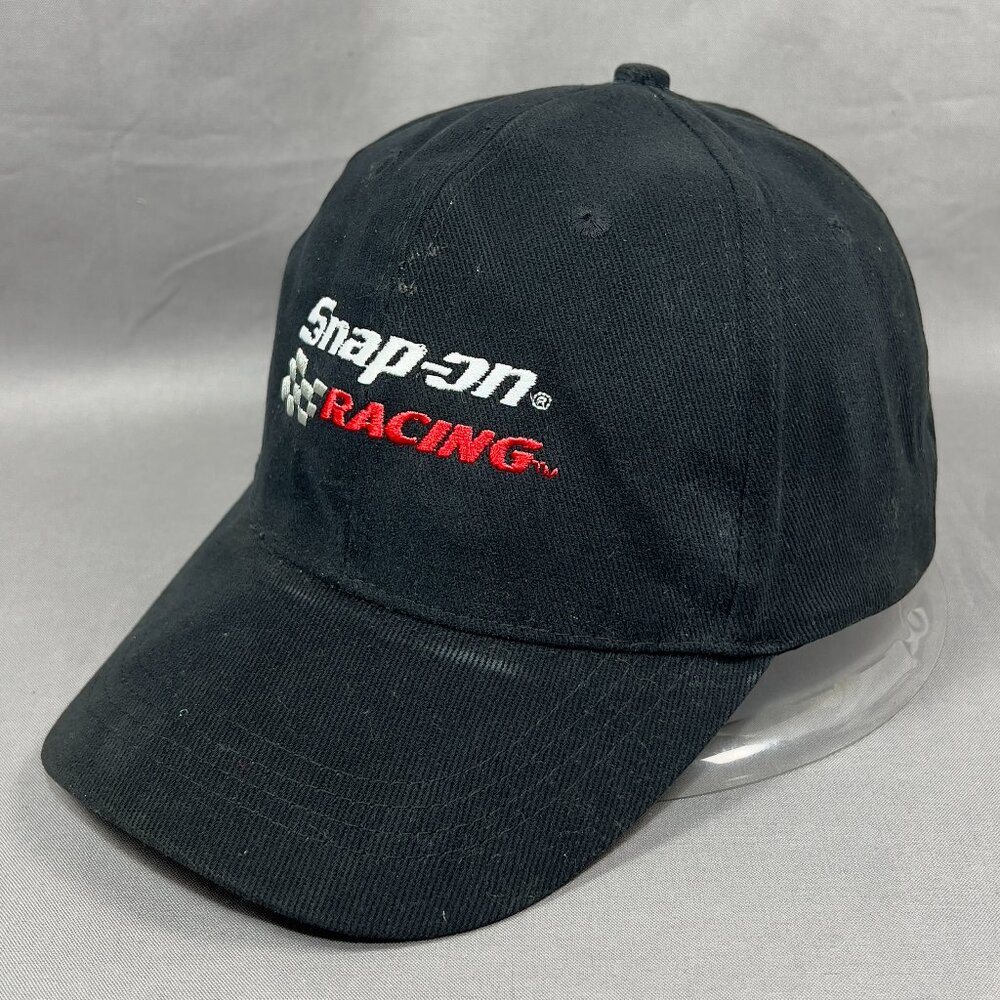 Snap On Tools Racing Strap Back Cap Hat Wild Impact Black Baseball Dad Logo Mens